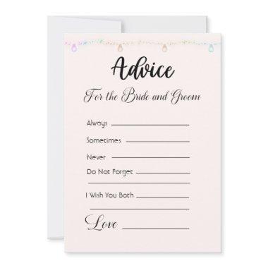 Advice For The Bride and Groom Hanging Lights Invitations