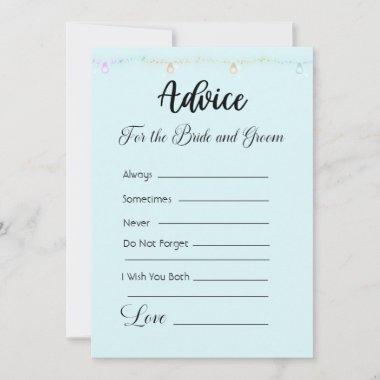 Advice For The Bride and Groom Hanging Lights Invitations