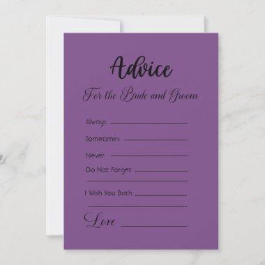 Advice For The Bride and Groom Mauve Invitations
