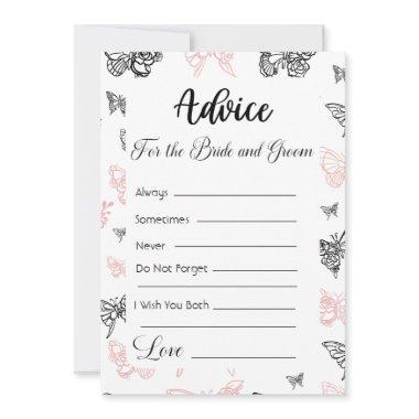 Advice For The Bride and Groom Modern Butterflies Invitations