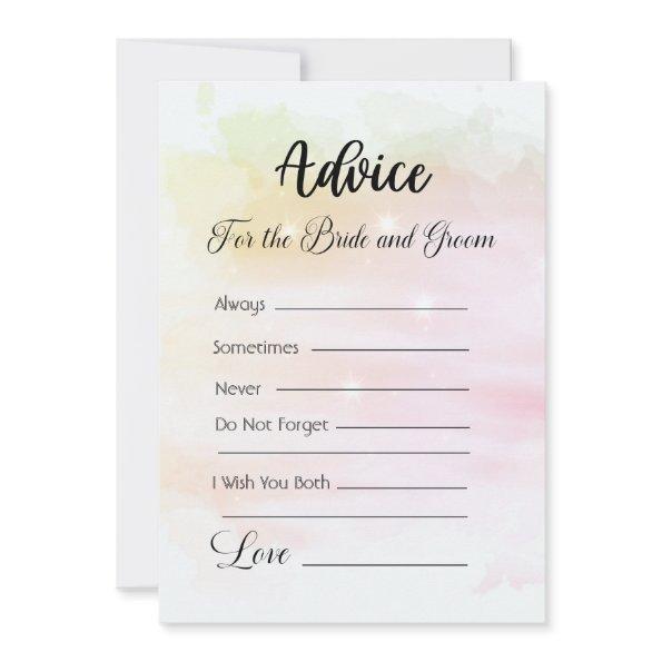 Advice For The Bride and Groom Orange Pink Stars