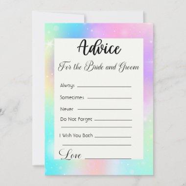 Advice For The Bride and Groom Pastel Rainbow Invitations