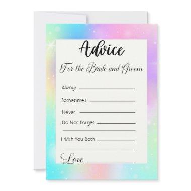 Advice For The Bride and Groom Pastel Rainbow Invitations