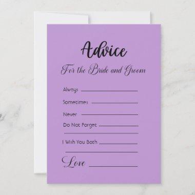 Advice For The Bride and Groom Periwinkle Invitations