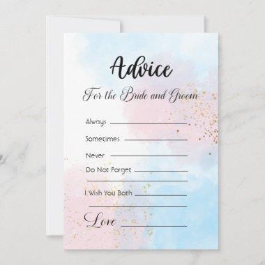 Advice For The Bride and Groom Pink and Blue Invitations