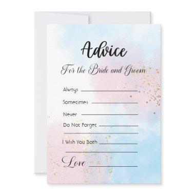 Advice For The Bride and Groom Pink and Blue