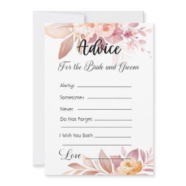 Advice For The Bride and Groom Pink Boho Floral