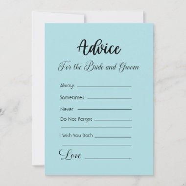 Advice For The Bride and Groom Powder Blue Invitations