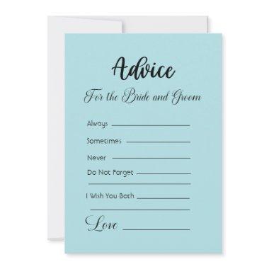 Advice For The Bride and Groom Powder Blue Invitations