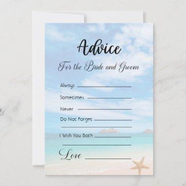Advice For The Bride and Groom Starfish Beach Invitations