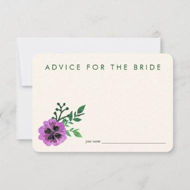 Advice for the Bride Invitations | Purple Pansy