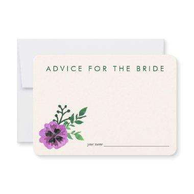 Advice for the Bride Invitations | Purple Pansy