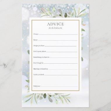 Advice For The Bride Greenery Bridal Shower Invitations