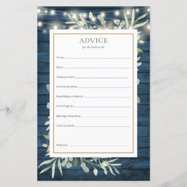 Advice For The Bride Greenery Bridal Shower Invitations
