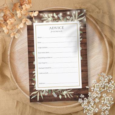 Advice For The Bride Greenery Bridal Shower Invitations