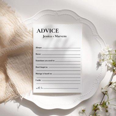 Advice for the bride & groom  game