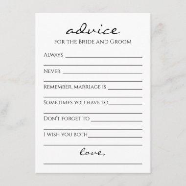 Advice for the Bride & Groom Invitations