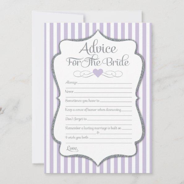 Advice For The Bride Lavender Lilac Bridal Shower