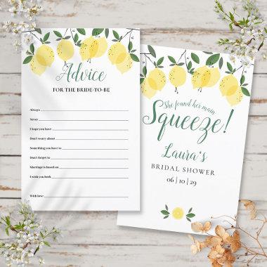 Advice For The Bride Lemons Bridal Shower Invitations