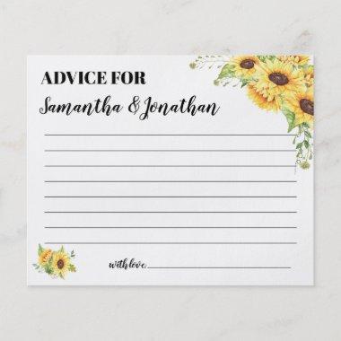 Advice for the Happy Couple Shower Sunflower Invitations Flyer