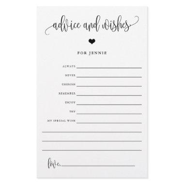 Advice & Wishes, Bridal Editable Advice Paper