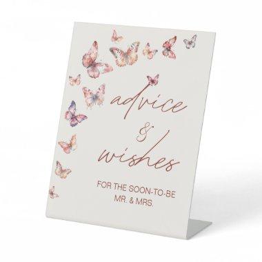 Advice & Wishes Bridal Shower Boho Butterfly Sign