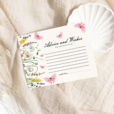 Advice & Wishes Butterflies Bridal Shower Enclosure Invitations