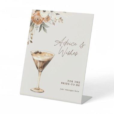 Advice & Wishes Espresso Martini  Pedestal Sign