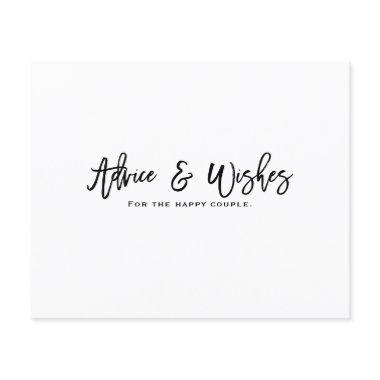 Advice & Wishes Modern Script Wedding Shower Party