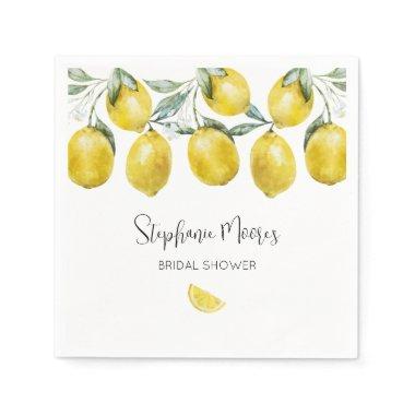 Affordable Lemon Bridal Shower Napkins