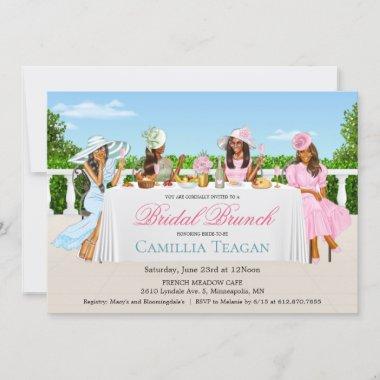 African American Bridal Brunch Party Invitations