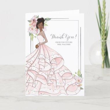 African American Bride Bridal Shower Future Mrs Thank You Invitations