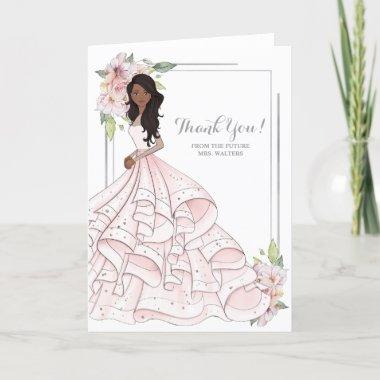 African American Bride Bridal Shower Future Mrs. Thank You Invitations