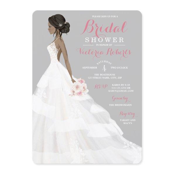 African American Bride Lace Gown