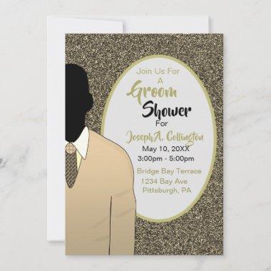 African American Male Bachelor Invitations