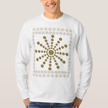 African Cool Sunflower Polka Dot Art Print Design T-Shirt