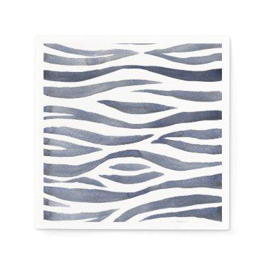 African Safari | Watercolor Zebra Pattern Napkins