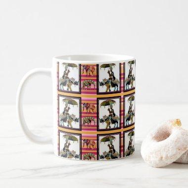 African Women Elephant Stripe Mug