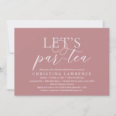 Afternoon Tea Party, Bride to be, Bridal Shower I Invitations