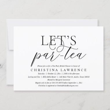 Afternoon Tea Party, Bride to be, Bridal Shower Invitations