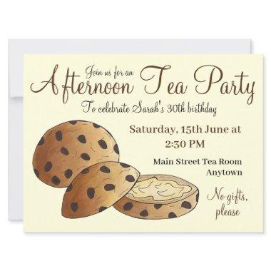 Afternoon Tea Party Shower British Teacakes Cakes Invitations