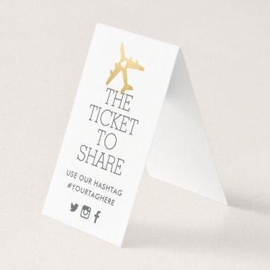 Airplane Travel Theme Wedding Hashtag Sign
