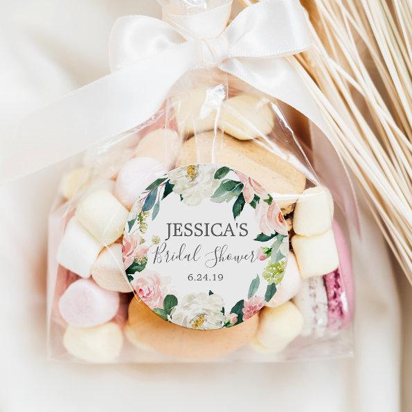 Airy Blush Bridal Shower Favor Stickers