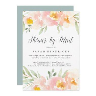 Airy Floral Virtual Baby or Bridal Shower By Mail Invitations