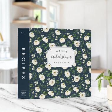Alabaster Floral  Recipe Binder