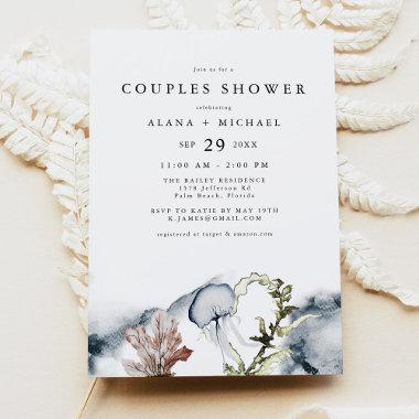 ALANA Tropical Ocean Coral Beach Couples Shower Invitations