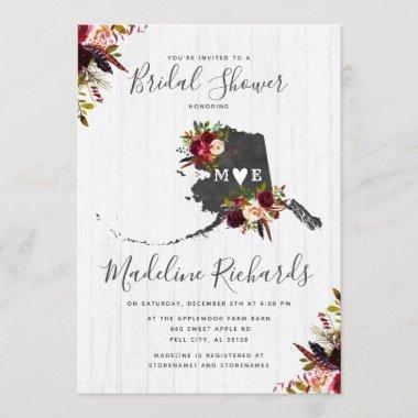 Alaska State Destination Bridal Shower Invitations