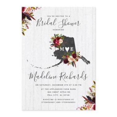 Alaska State Destination Bridal Shower Invitations