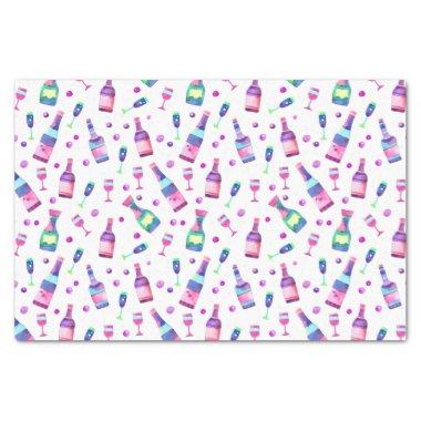 Alcohol Watercolor Pattern | Pinkish White Tissue Paper