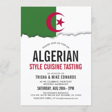 Algerian Themed Cuisine | Party Flag Invite White